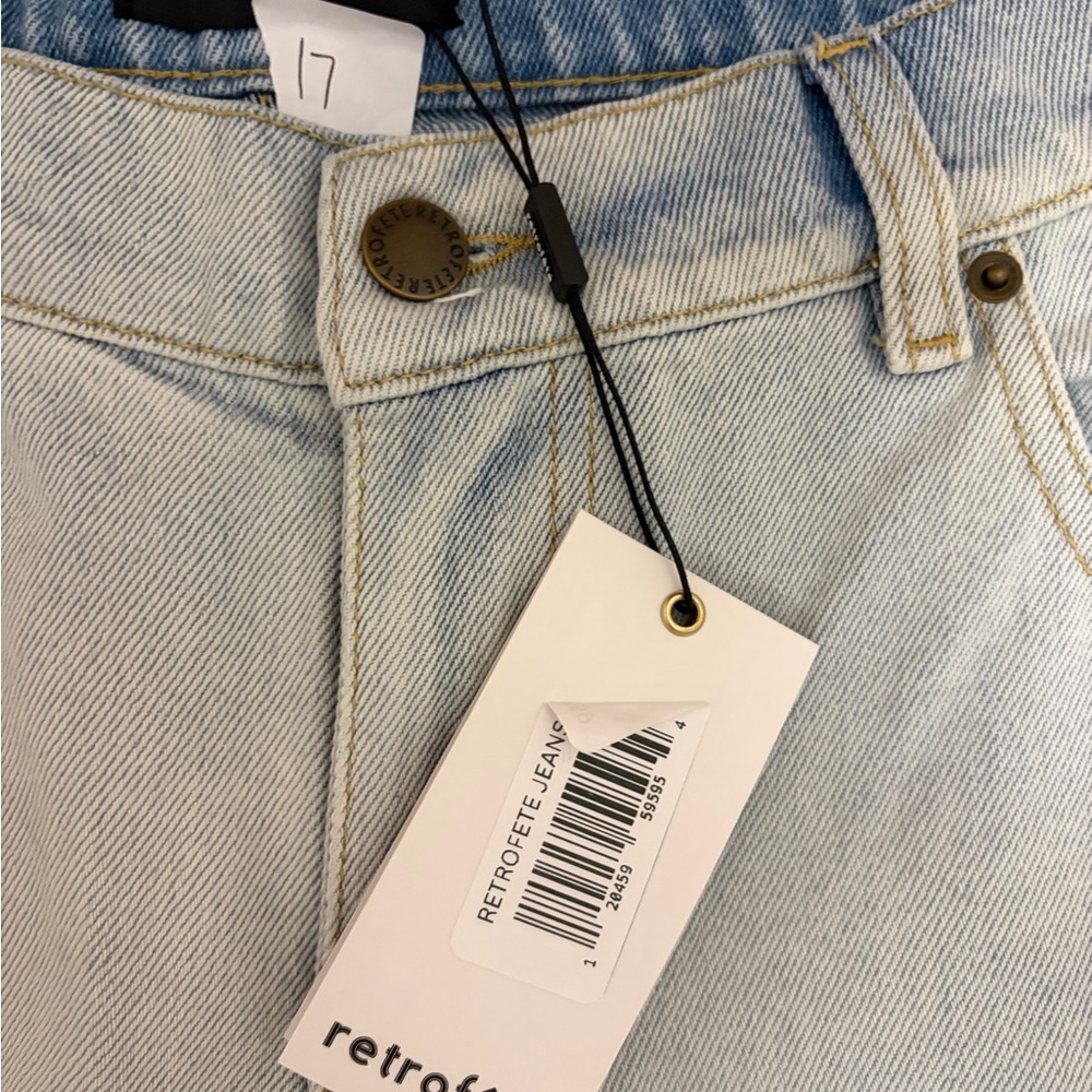 Retrofete Light Blue Distressed Boyfriend Jeans - Picture 2 of 5